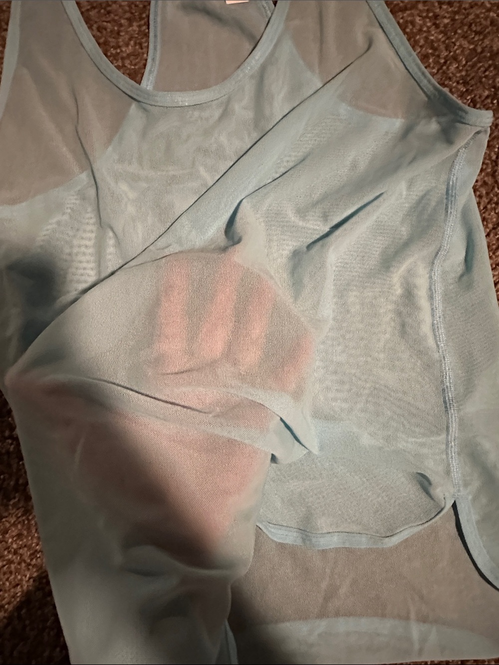 lululemon athletica Sky Blue Racerback Mesh Tank - Picture 3 of 4
